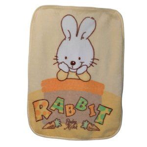 Vintage The Original Baby Mink Rabbit Carrots Yellow Orange Carry On Blanket